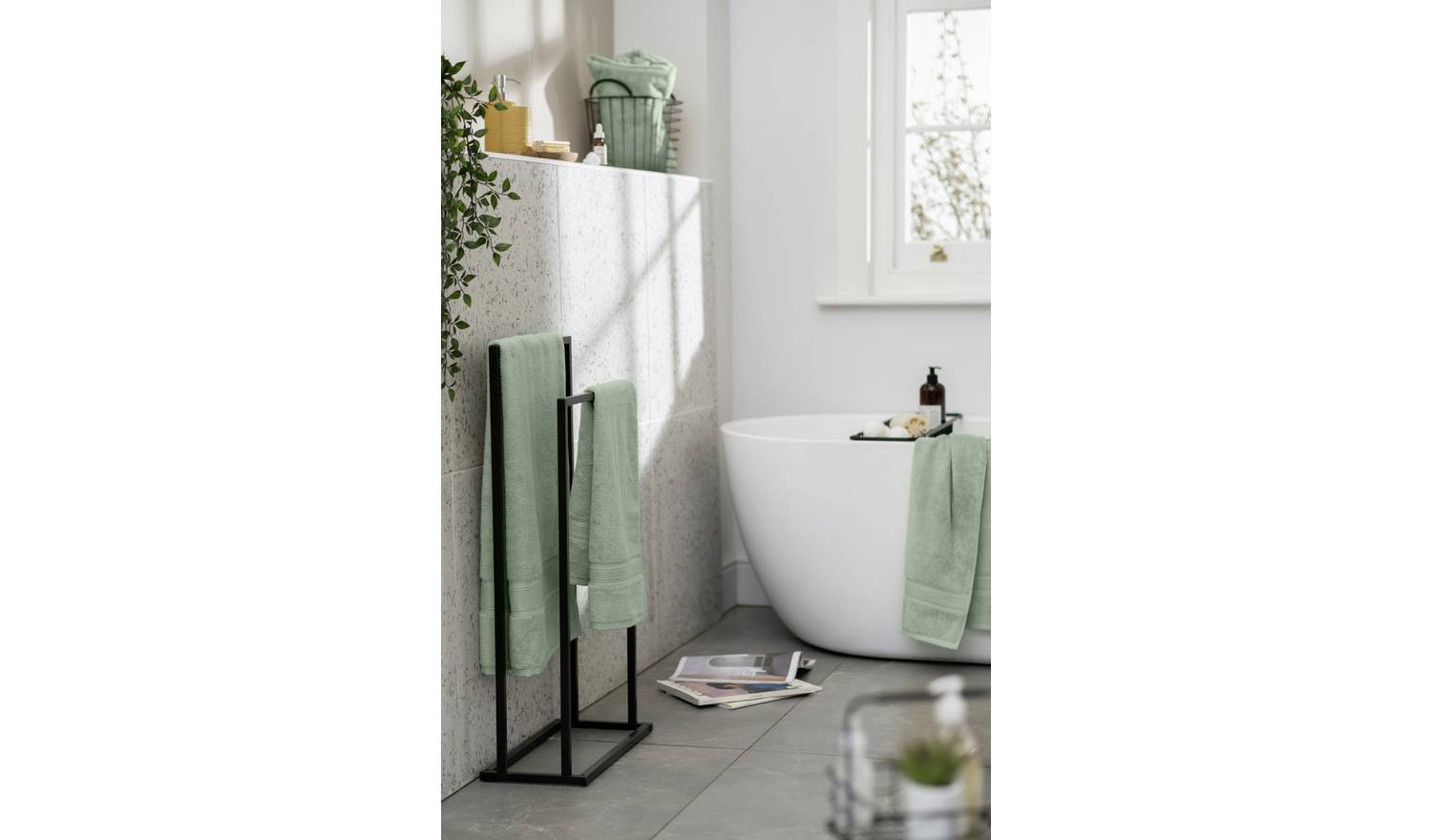 Habitat Cotton Supersoft 4 Piece Towel Bale - Green