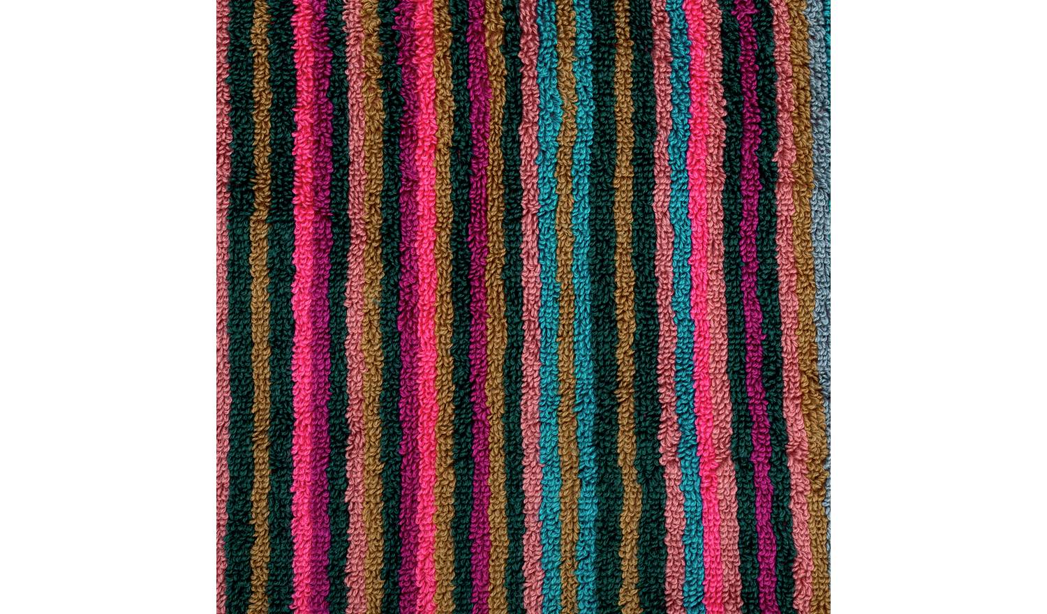 Habitat Cotton Skinny Bright Stripe Hand Towel-Multicoloured