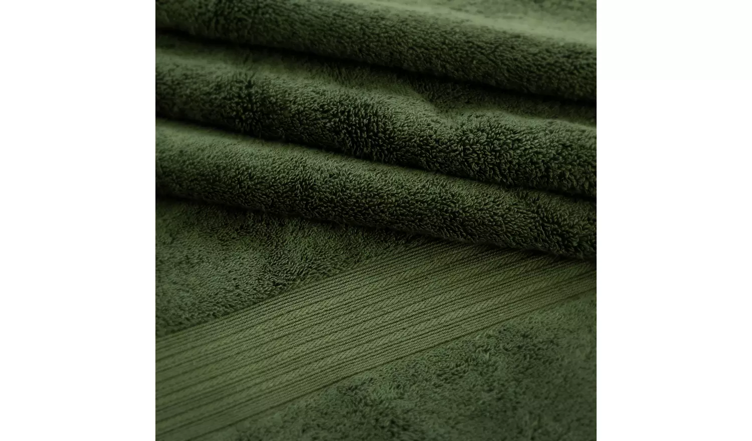 Habitat Egyptian Cotton 2 Piece Face Cloths - Forest Green