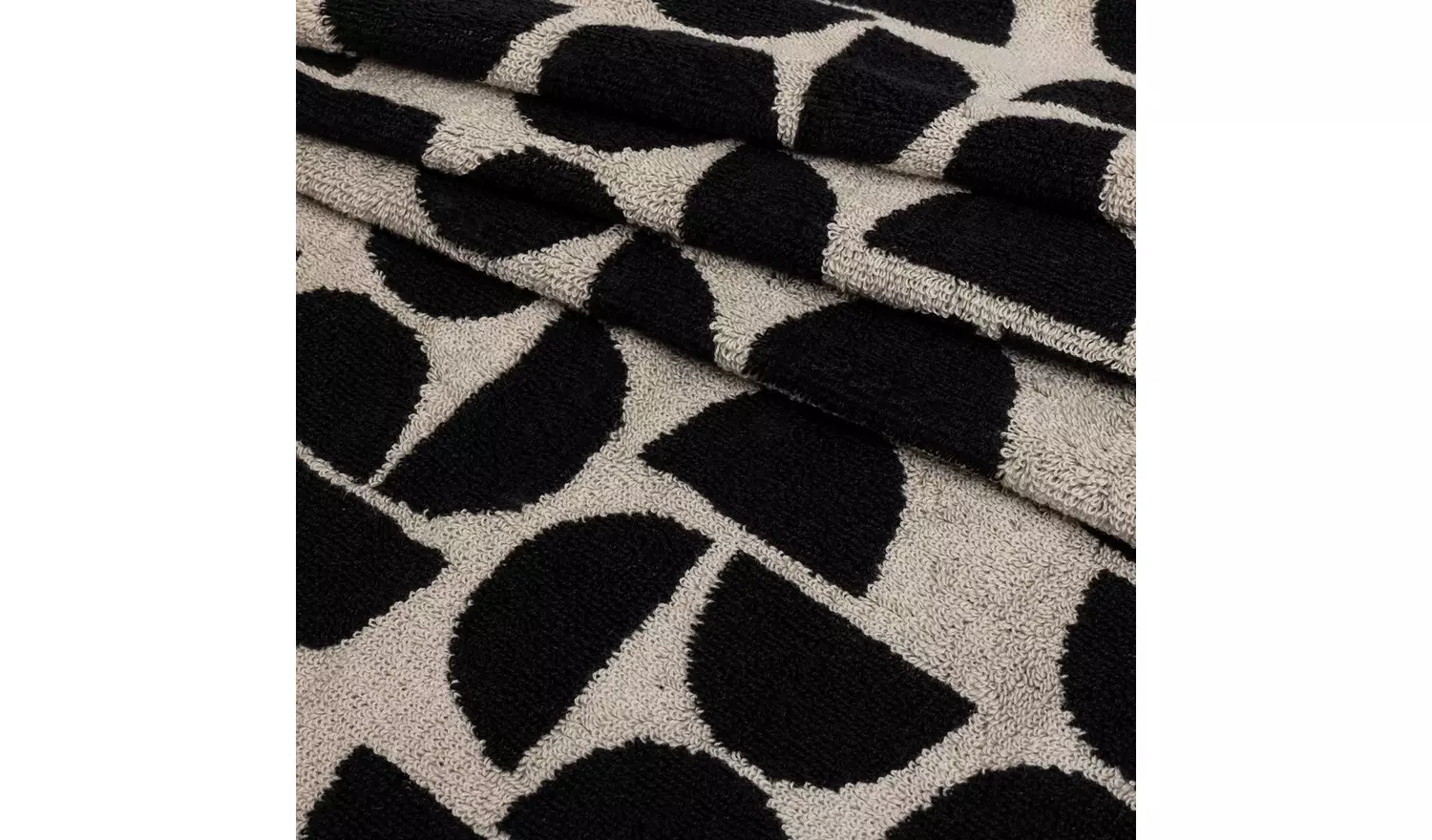 Habitat Geo 2 Pack Hand Towel - Black & White