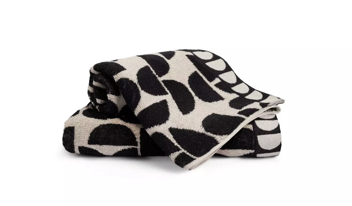Habitat Geo 2 Pack Hand Towel - Black & White