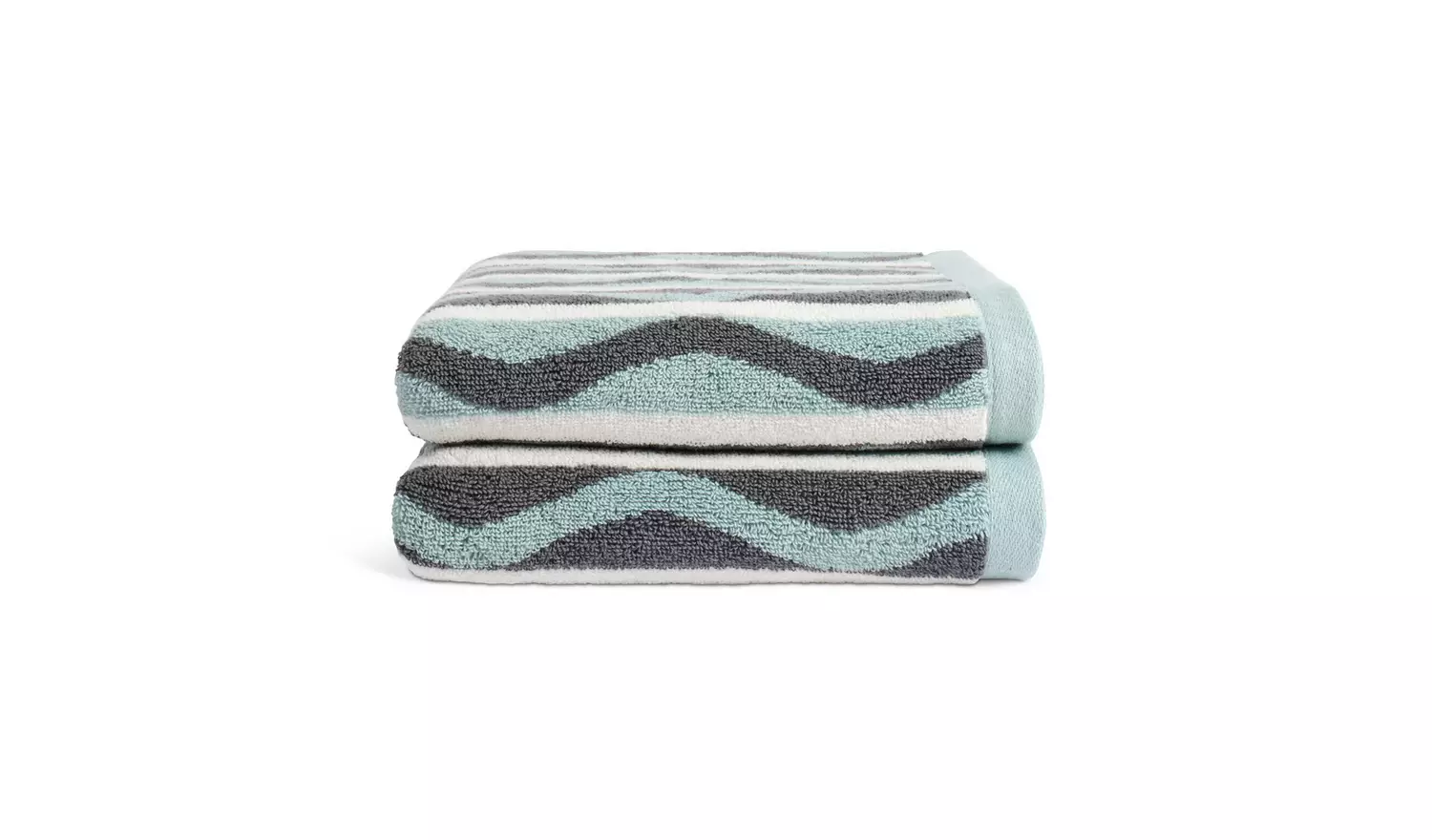 Habitat Retro Wave Geo 2 Pack Hand Towel - Multicoloured