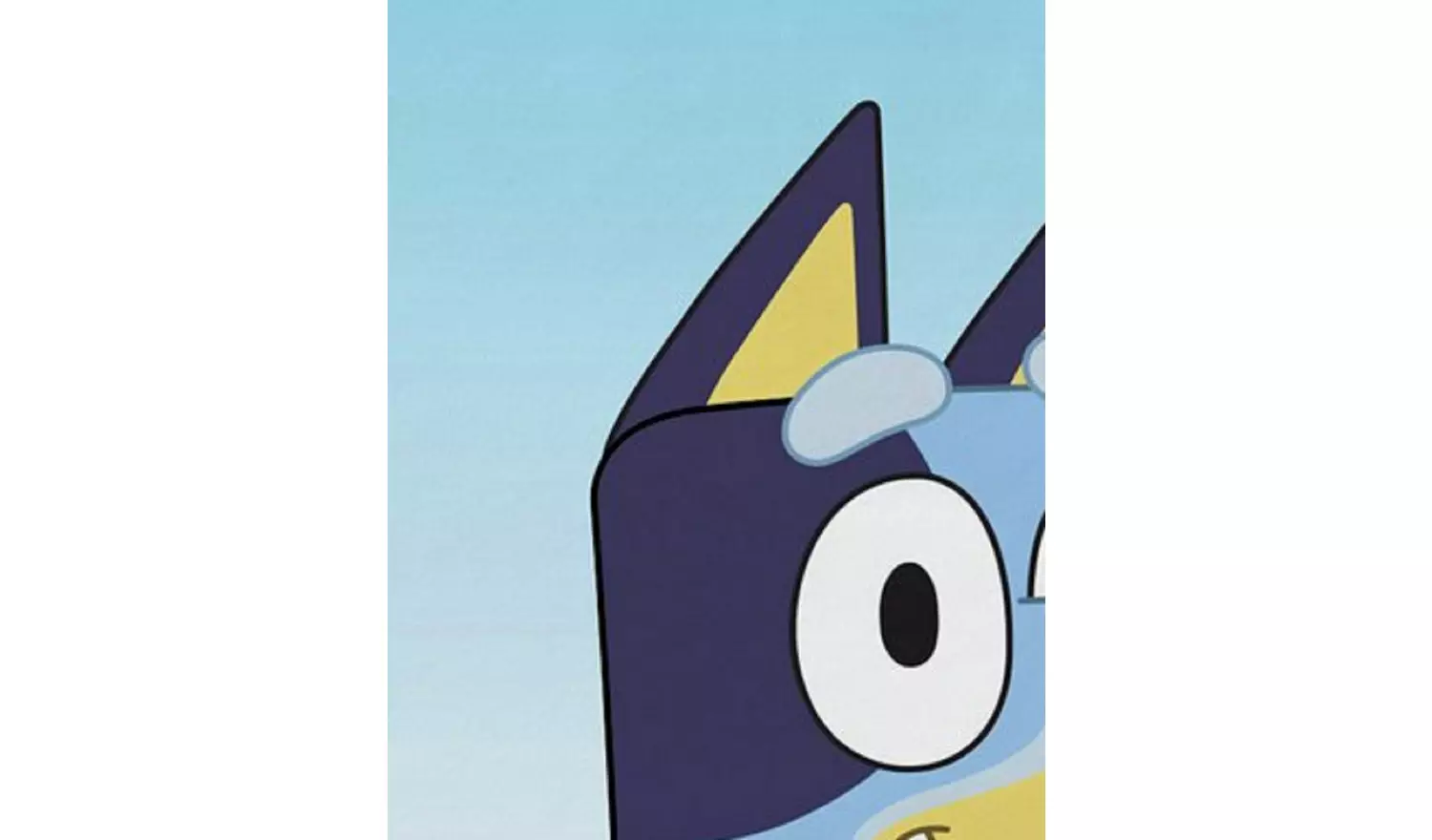 Bluey Kids Heeler Dog Patterned Beach Towel - Blue & Cream