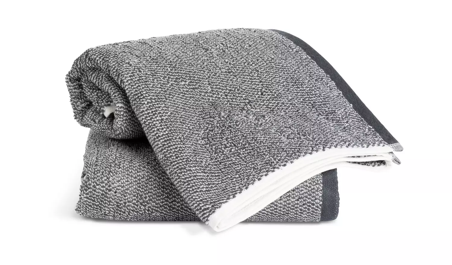 Habitat Marl 2 Pack Hand Towel - Black