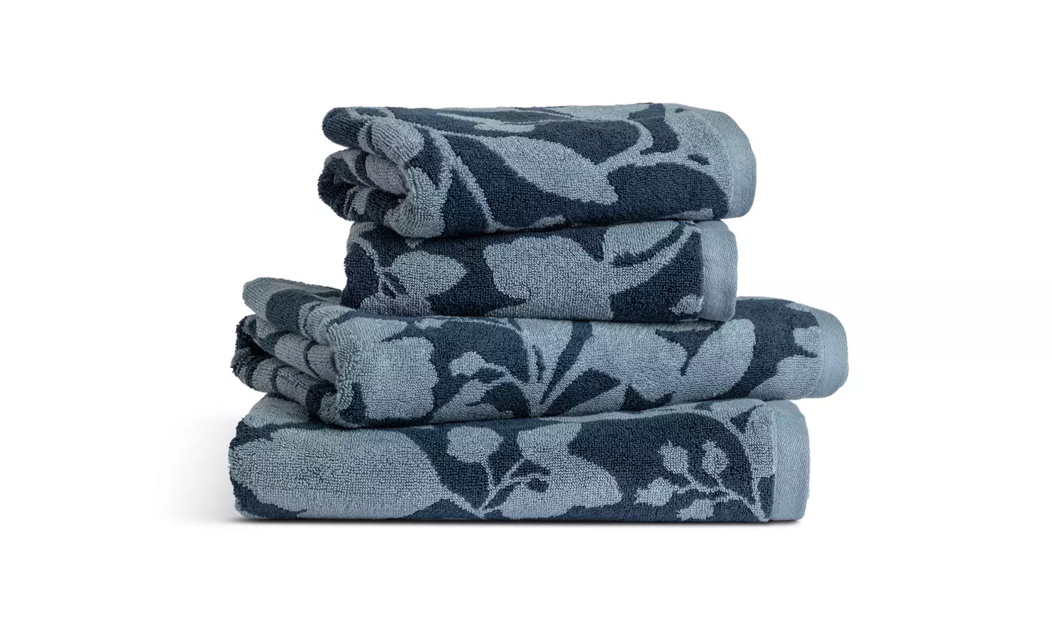 Habitat Foliage 4 Piece Towel Bale - Navy