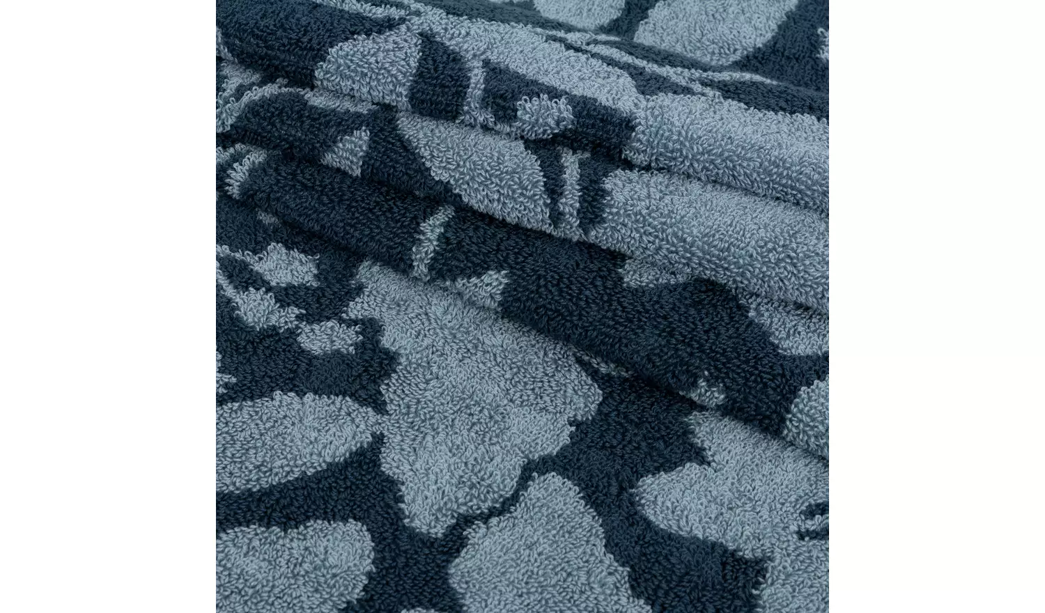 Habitat Foliage 2 Pack Hand Towel - Navy