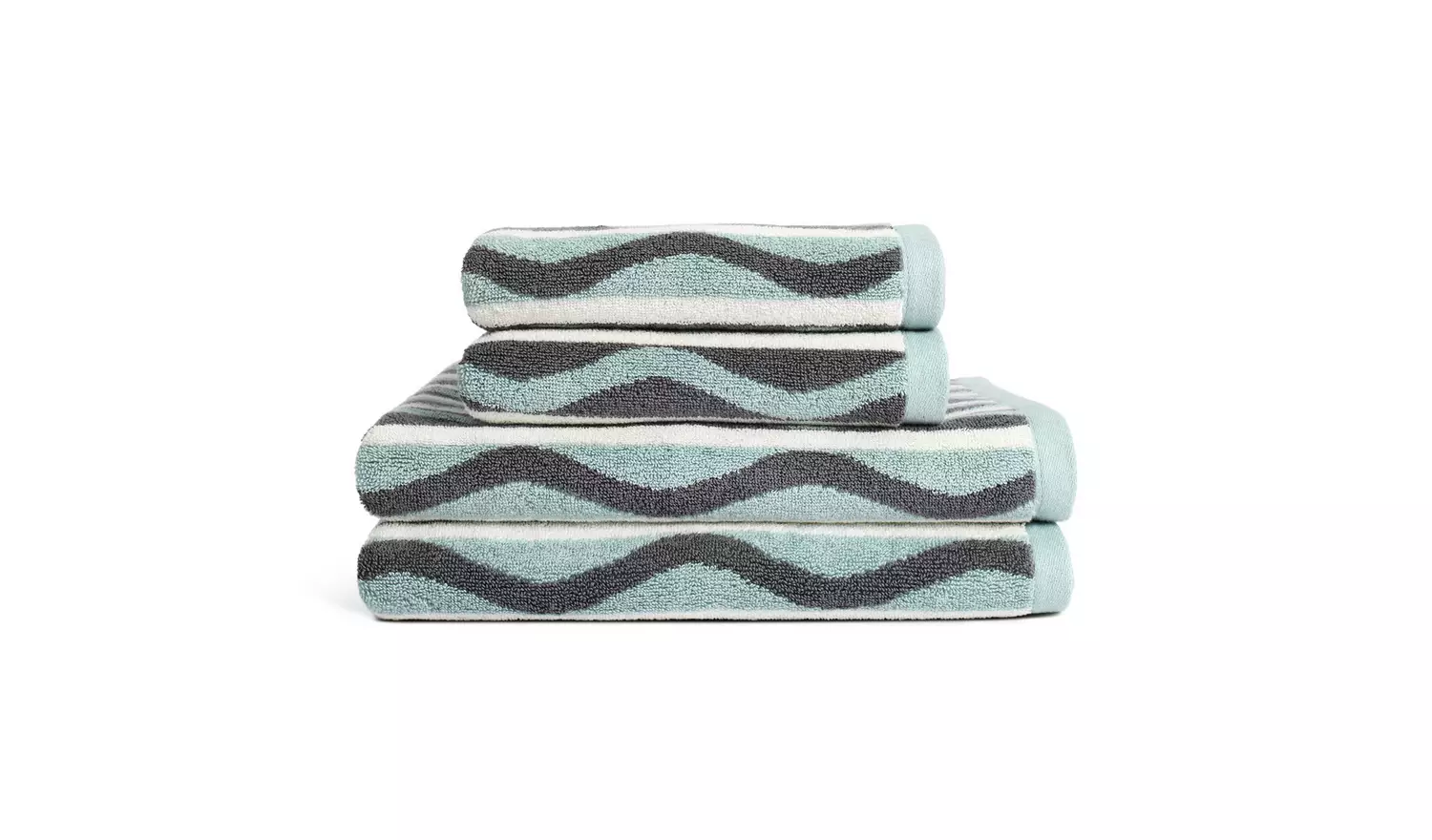 Habitat Retro Wave Geo 4 Piece Towel Bale - Multicoloured