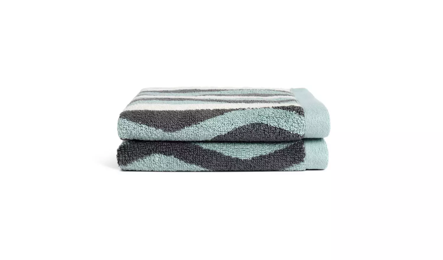 Habitat Retro Wave 2 Pack Face Cloth - Multicoloured