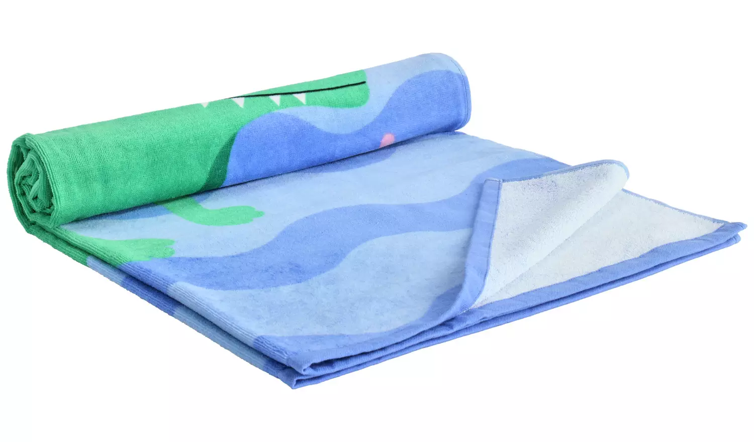 Argos Home Dino Wave Beach Towel - Blue