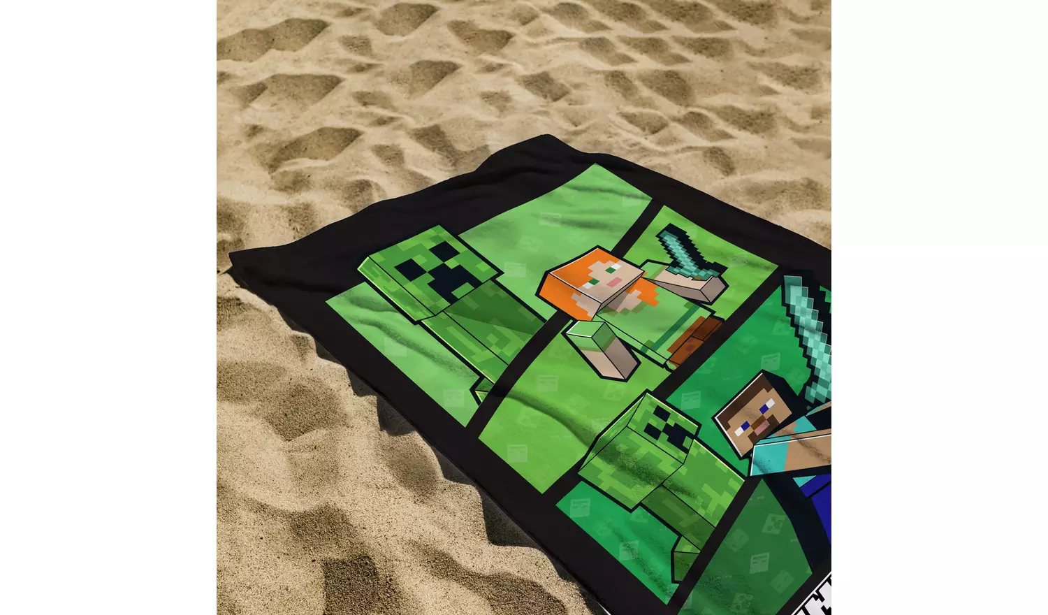 Minecraft Dynamic Beach Towel - Green