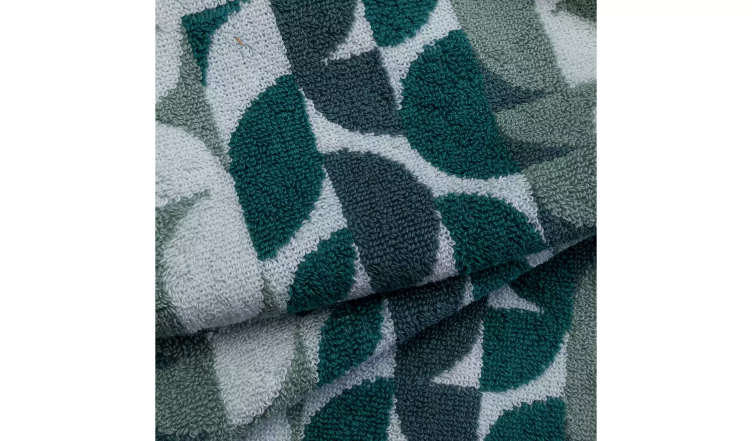 Habitat Geometric Bath Sheet - Blue & Green