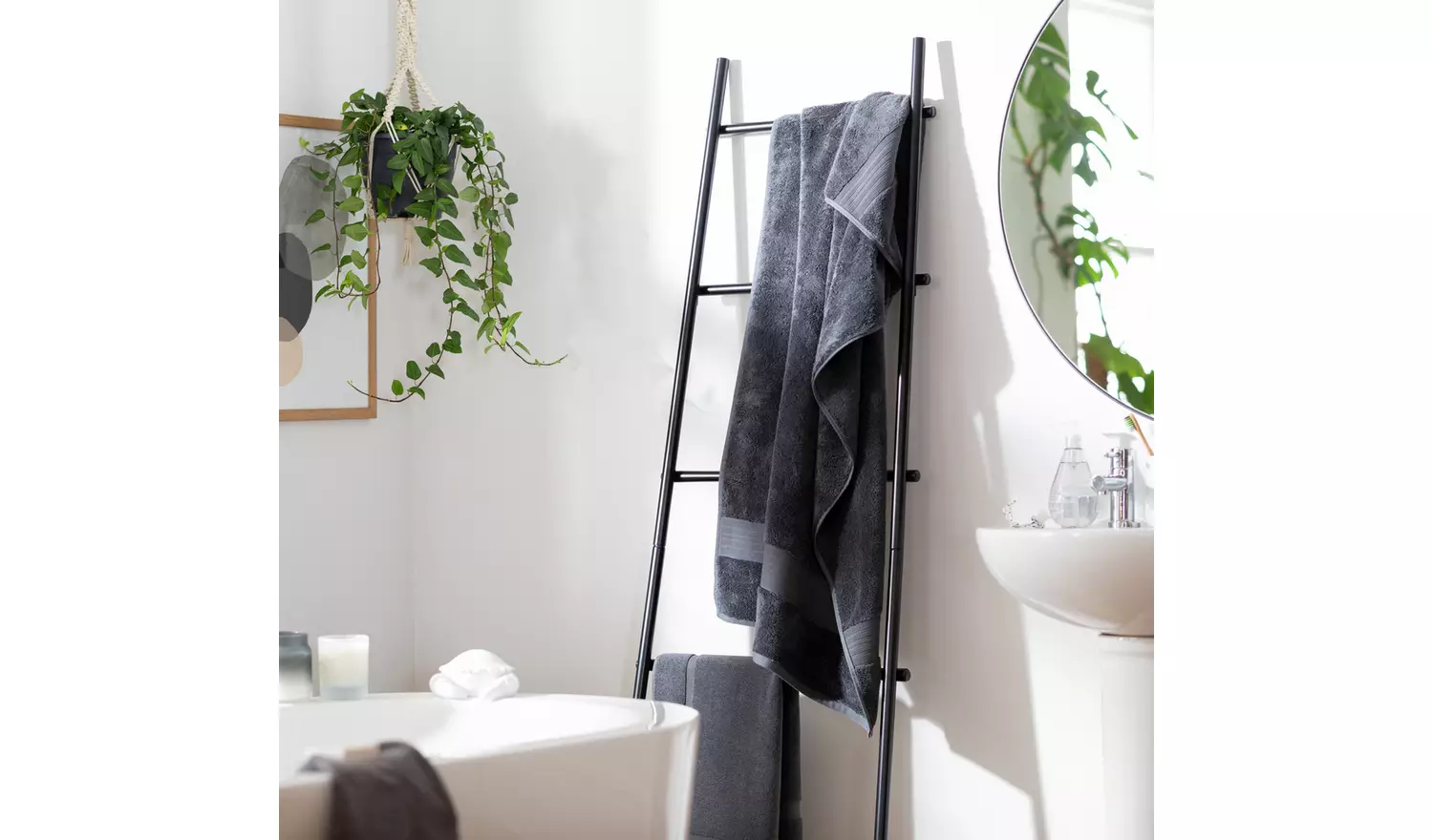 Habitat Egyptian Cotton Bath Sheet - Slate