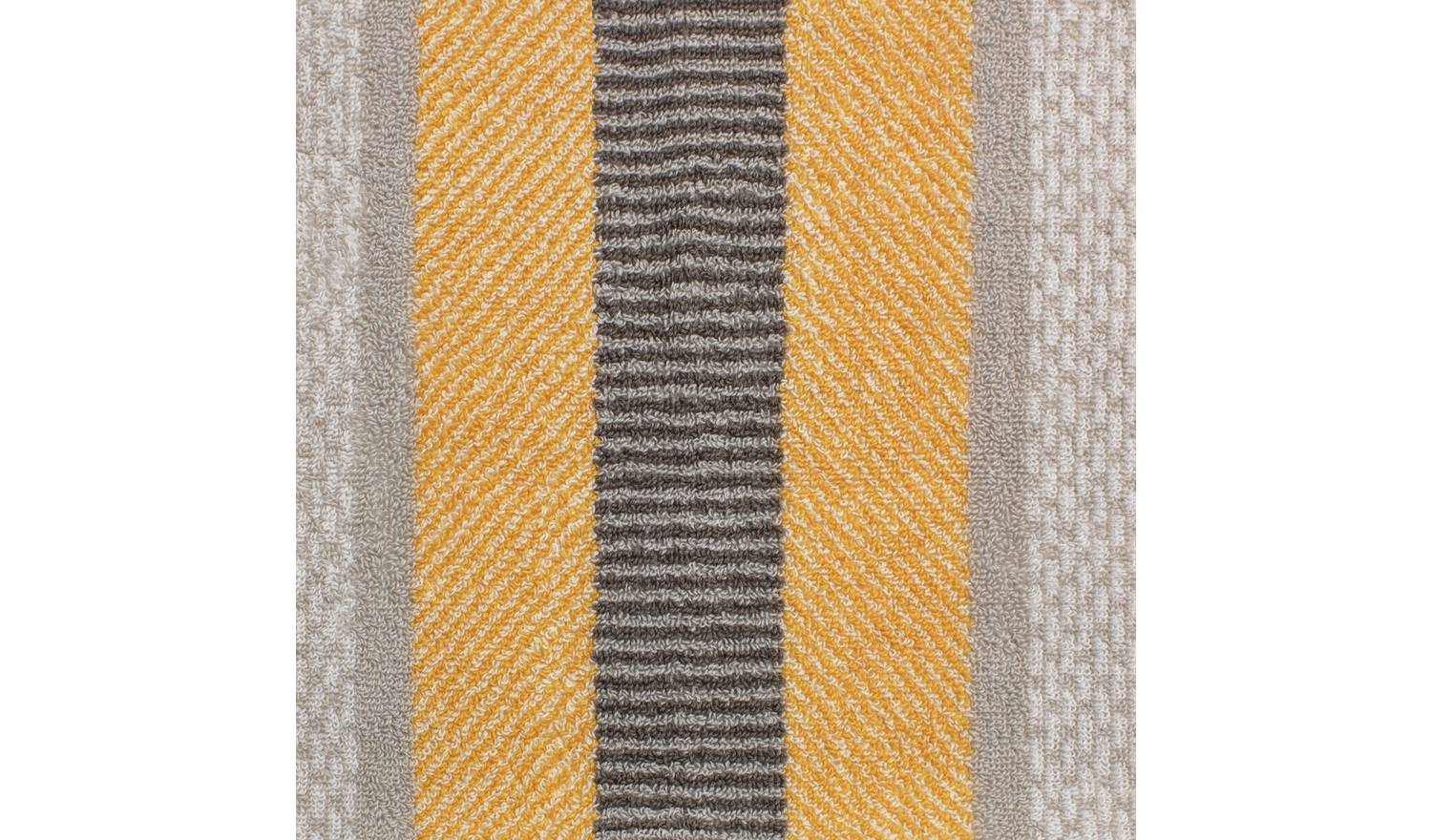 Habitat Horizontal Stripe 2 Pack Hand Towel - Mustard