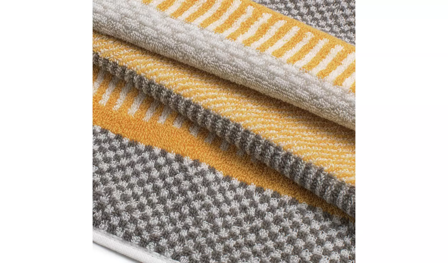 Habitat Horizontal Stripe 2 Pack Hand Towel - Mustard