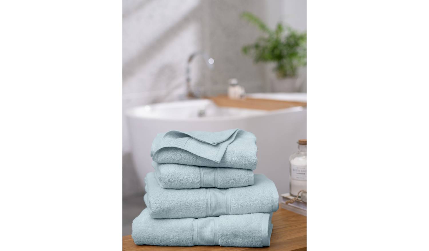 Habitat Cotton Supersoft 4 Piece Towel Bale - Country Blue