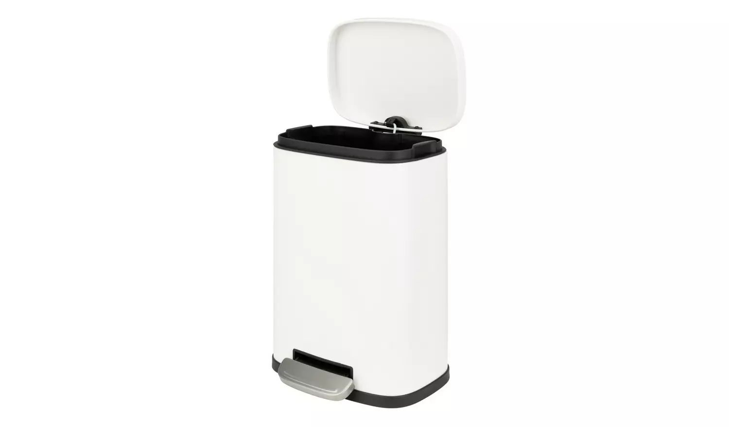 Argos Home 5 Litre Rectangular Bathroom Pedal Bin - White