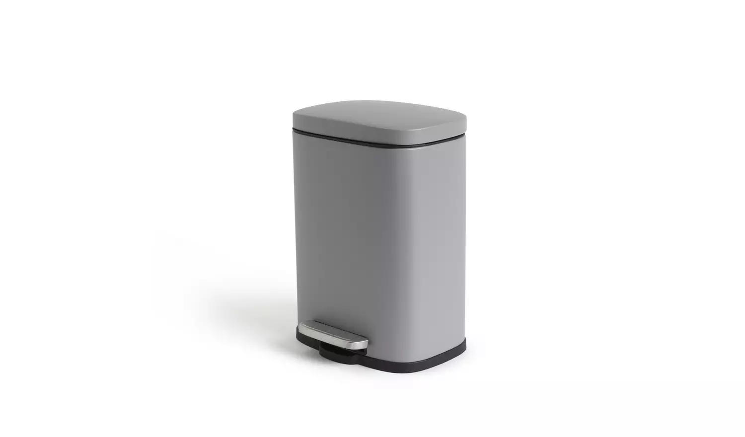 Argos Home 5 Litre Rectangular Bathroom Bin - Grey