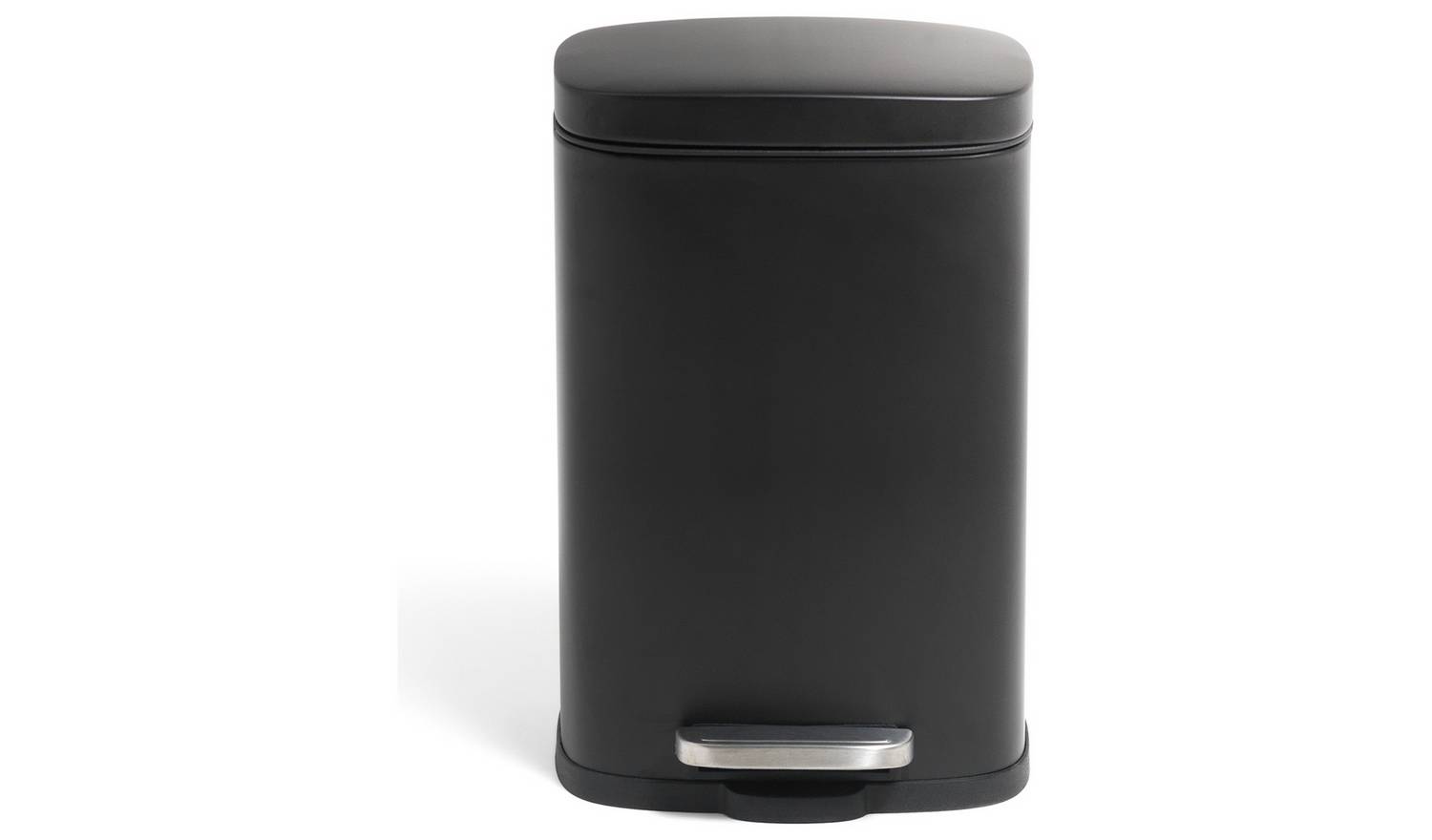 Argos Home 5 Litre Rectangular Bin -Black