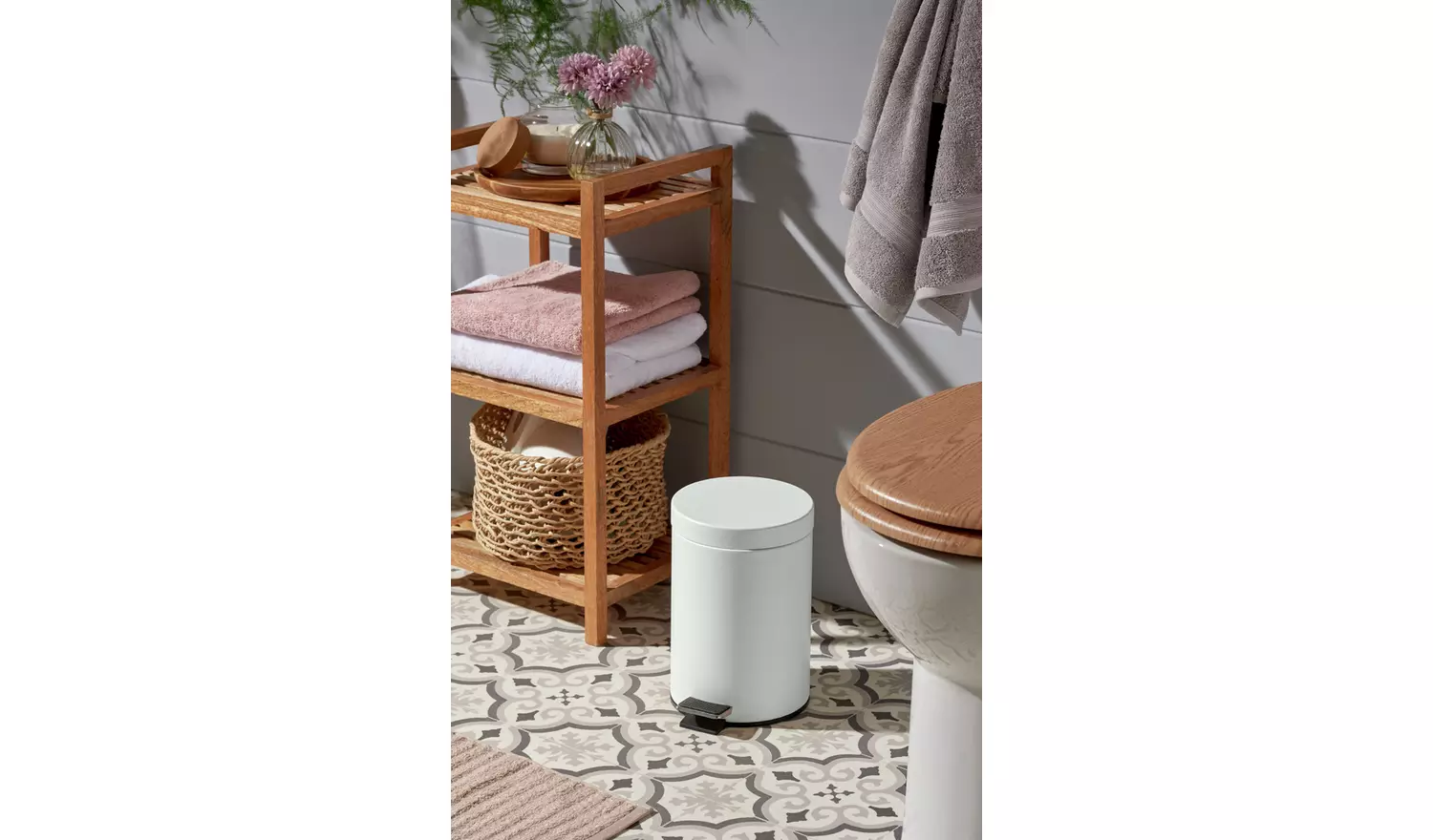 Habitat 3Litre Step Bin - Matt White