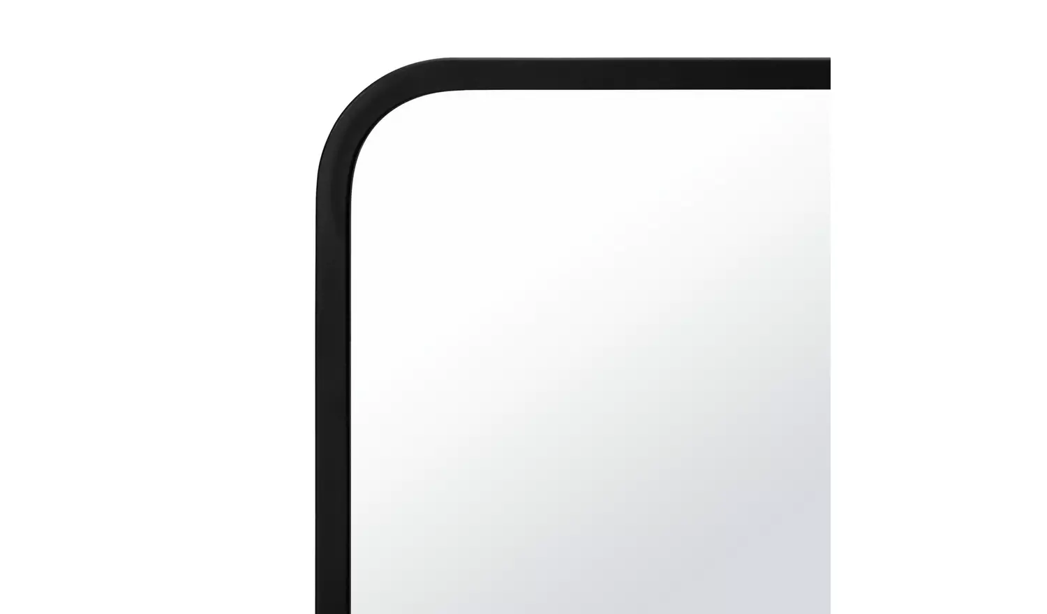 Innova Black Metal Square Mirror with Shelf - 65x40cm