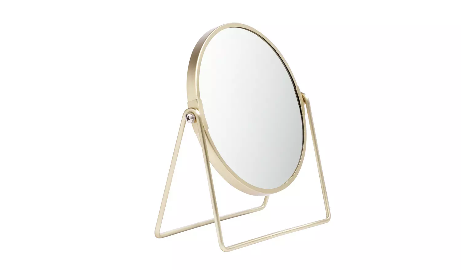 Argos Home Gold Metal Round Swivel Mirror - 21x19cm