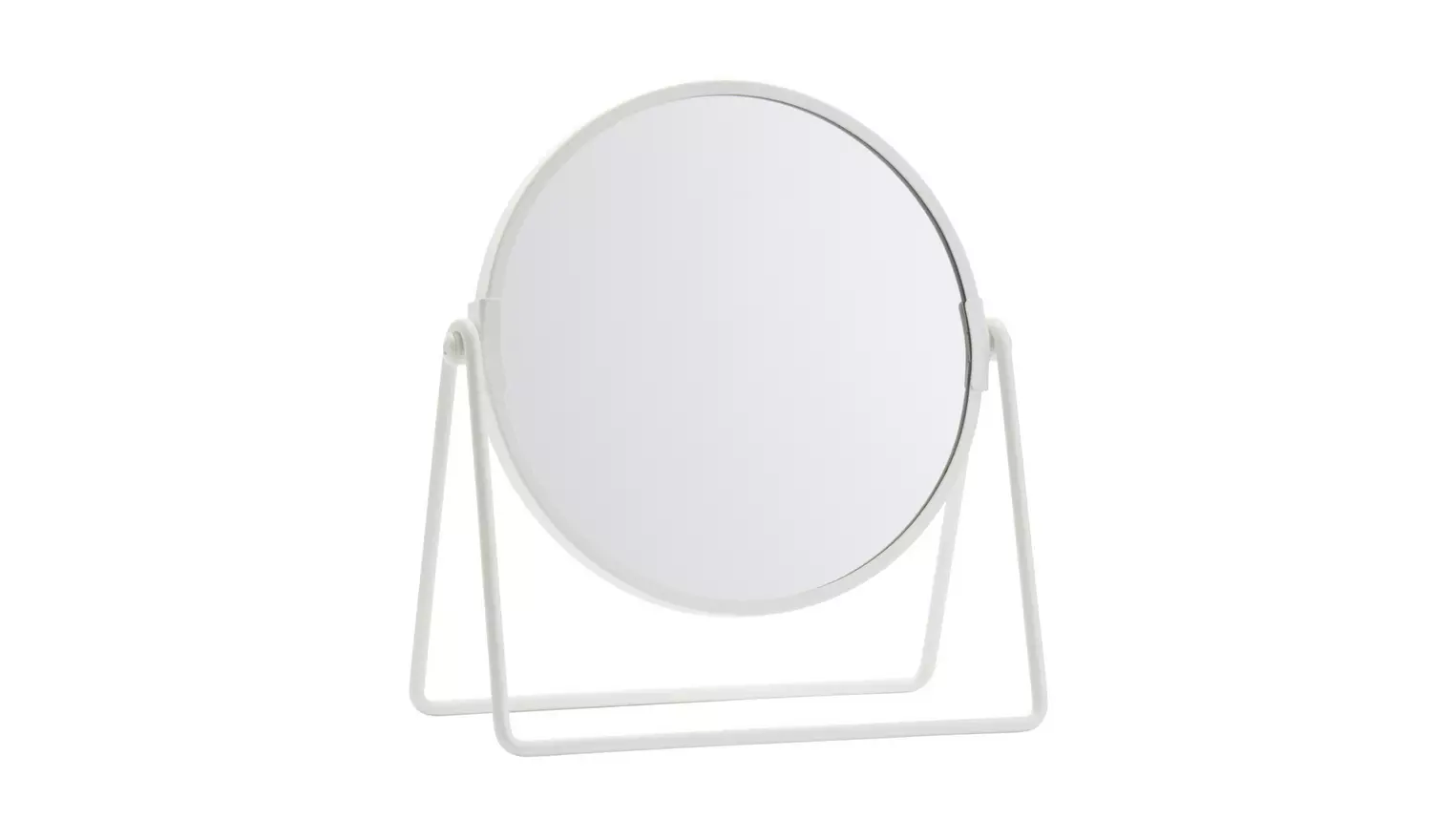 Argos Home White Metal Round Swivel Mirror - 21x19cm