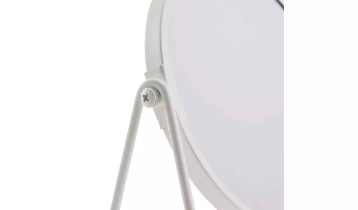 Argos Home White Metal Round Swivel Mirror - 21x19cm
