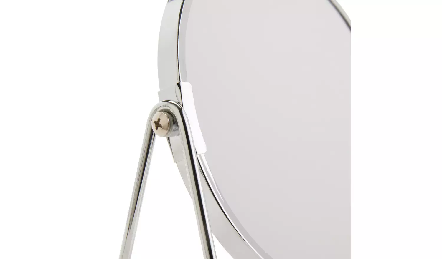 Argos Home Chrome Metal Round Swivel Mirror - 21x19cm