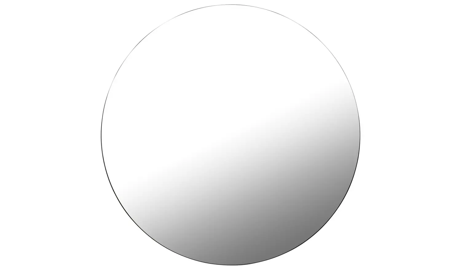 Innova Black Frameless Round Bathroom Wall Mirror - 50x50cm