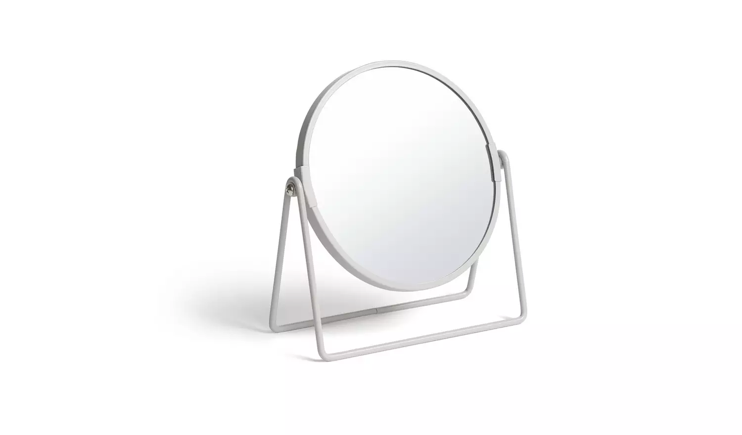 Argos Home Matt Grey Metal Round Swivel Mirror - 21x19cm