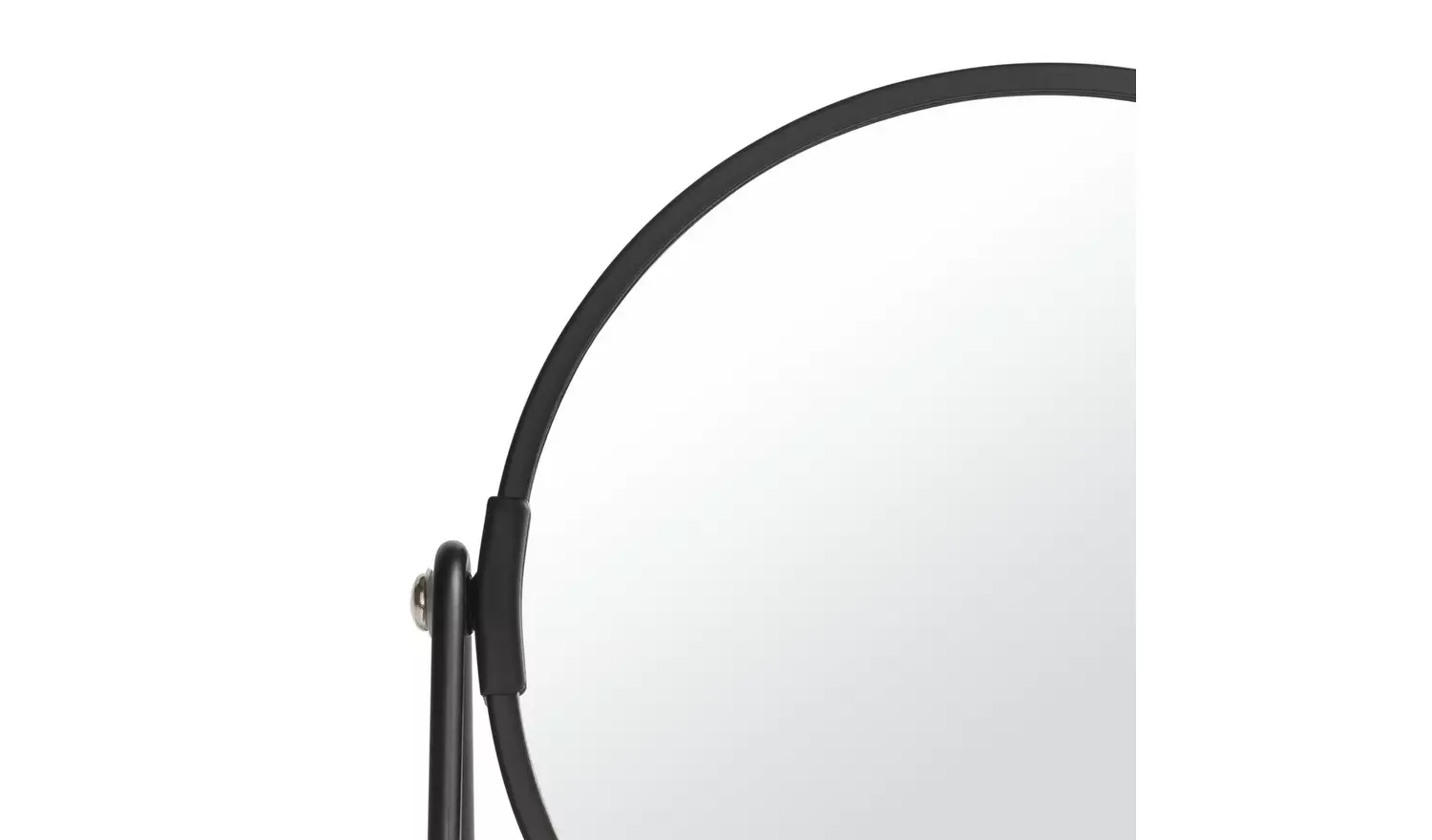 Habitat Matt Black Metal Round Swivel Mirror - 21x19cm