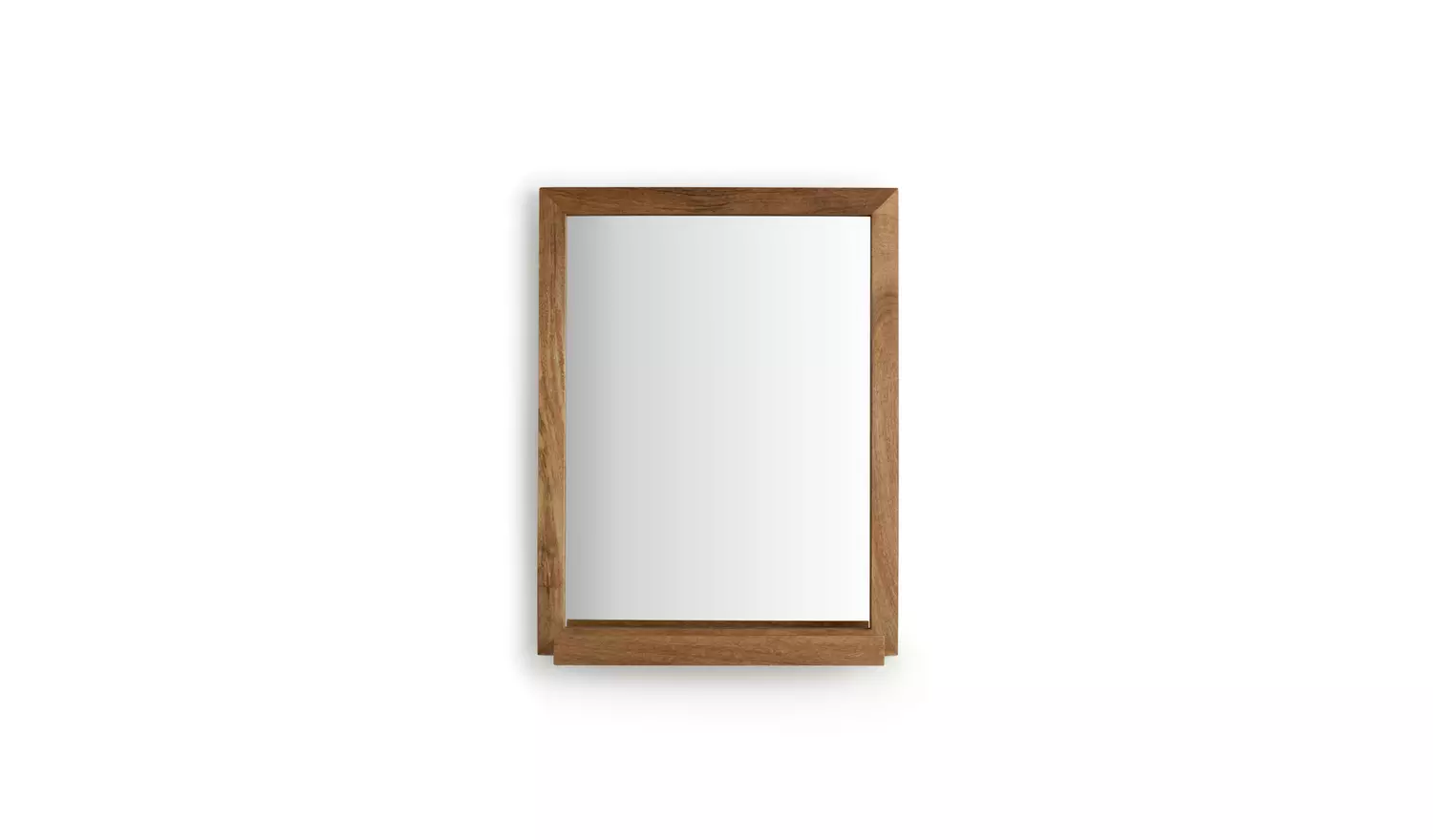 Habitat Mango Wood Bathroom Mirror with Shelf - 52x40cm