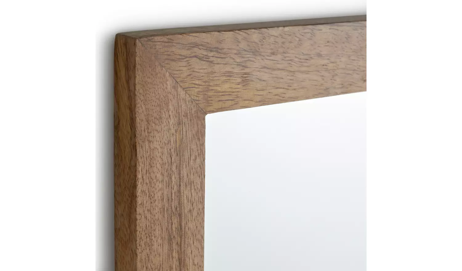 Habitat Mango Wood Bathroom Mirror with Shelf - 52x40cm