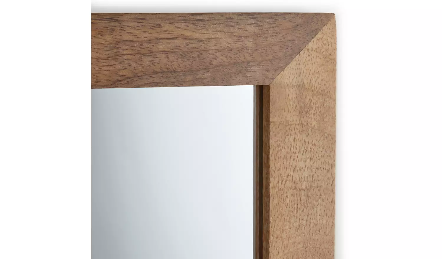 Habitat Mango Wood Bathroom Mirror with Shelf - 52x40cm
