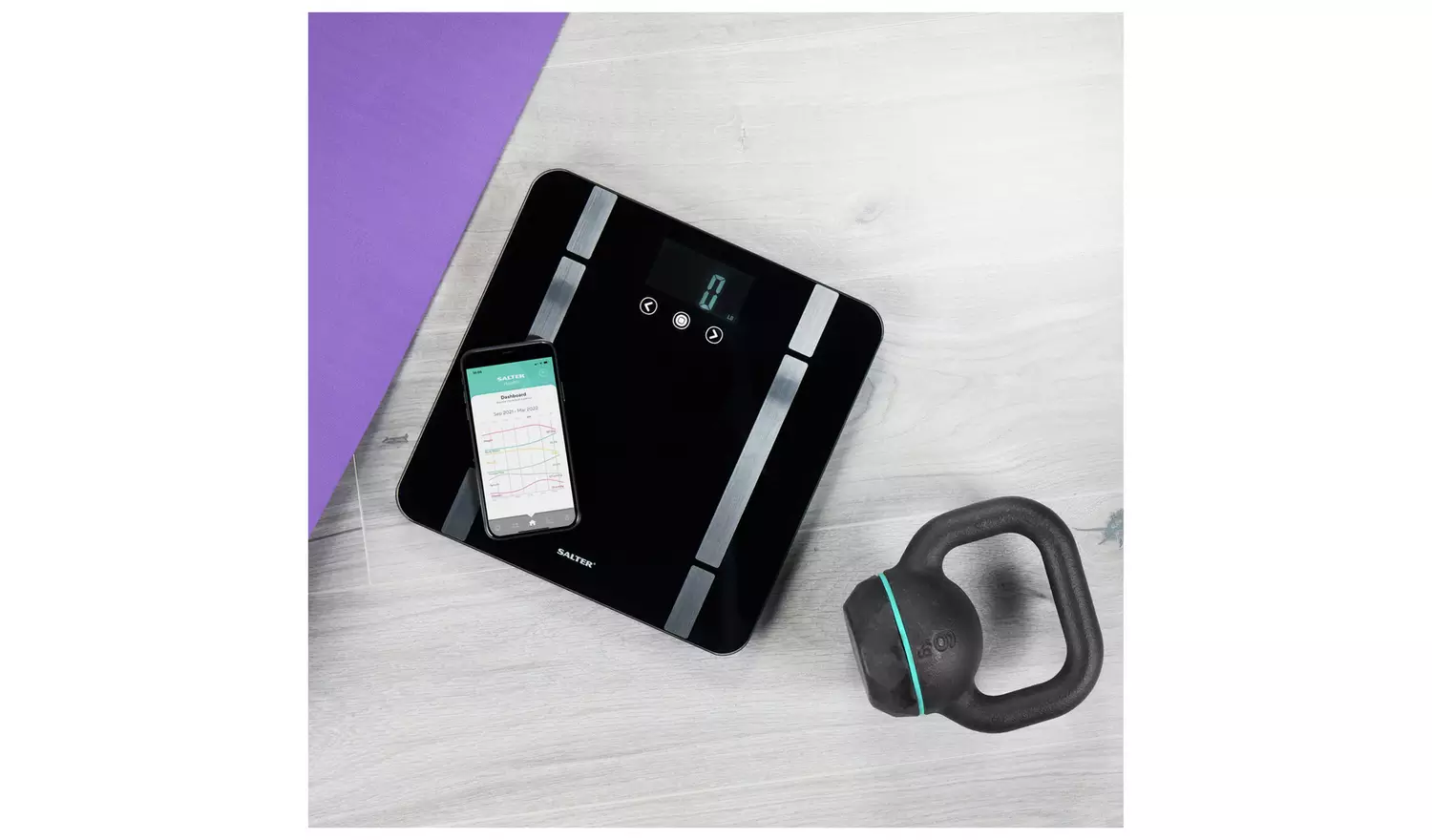 Salter Bluetooth Smart Analyser Bathroom Scale - Black