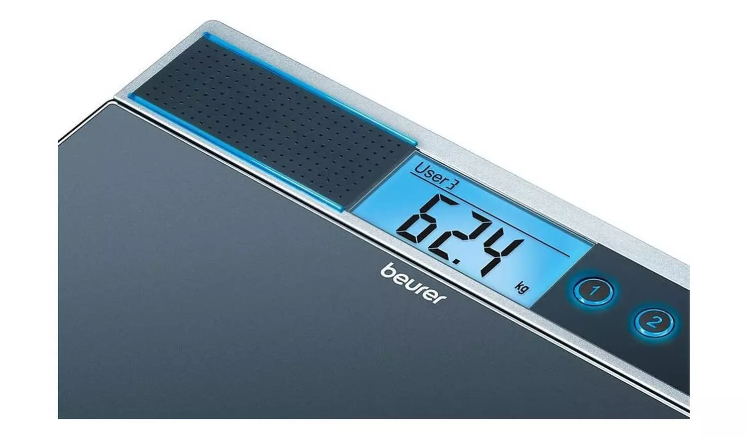 Beurer GS39 Talking Glass Digital Bathroom Scales - Silver