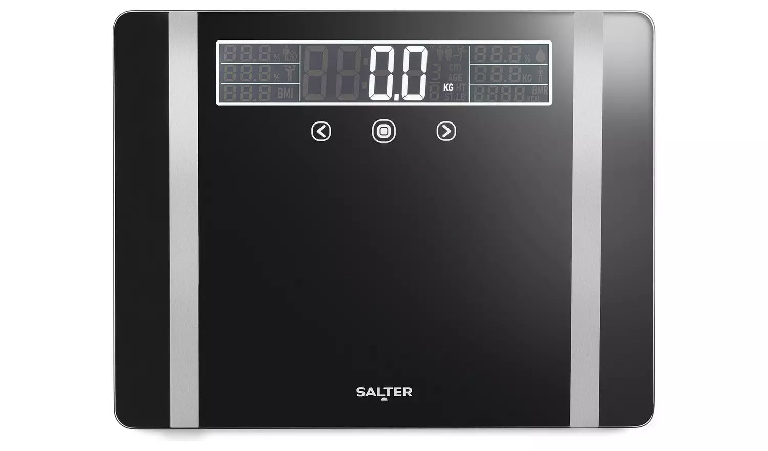 Salter Extra Wide Analyser Bathroom Scale - Black