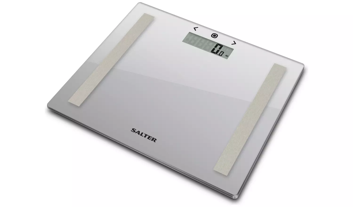 Salter Compact Glass Body Analyser Bathroom Scales - Silver