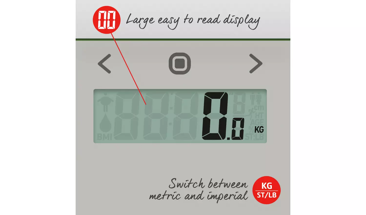 Salter Compact Glass Body Analyser Bathroom Scales - Silver