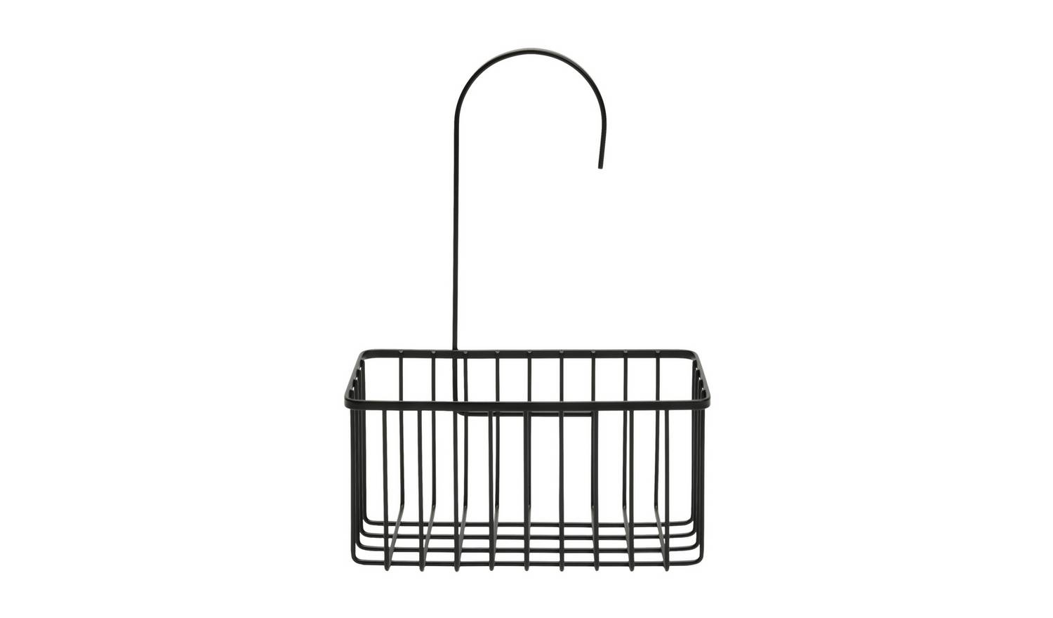 Argos Home Shower Basket With Hook - Black