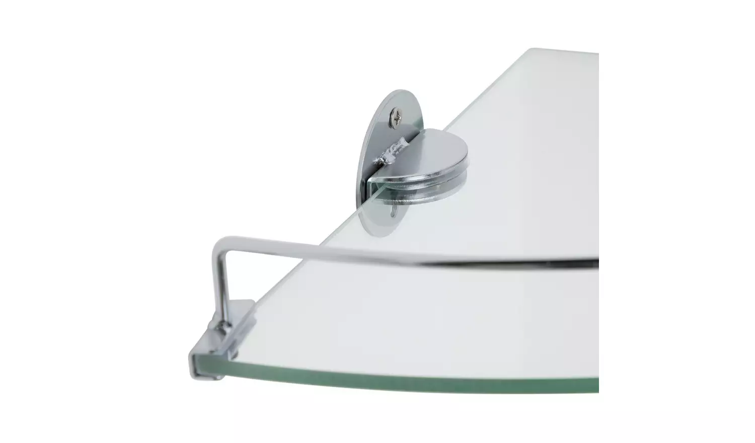 Argos Home Glass Bathroom Corner Storage Shelf - Chrome