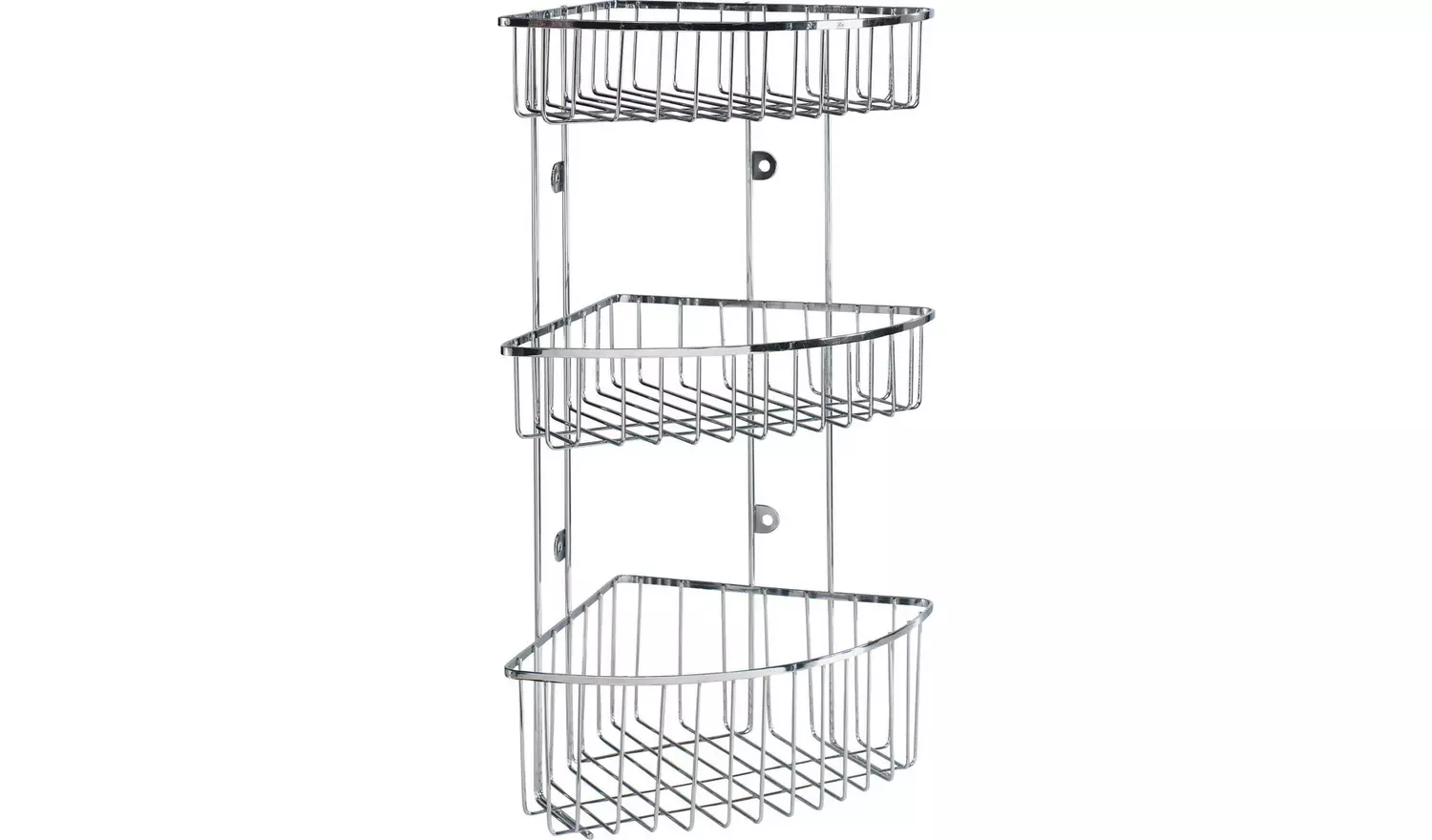 Argos Home 3 Tier Wall Mounted Chrome Shower Caddy