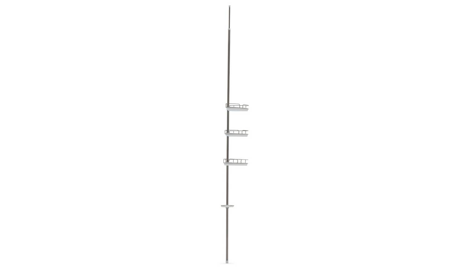Argos Home Shower Organiser Pole - Matt Nickel