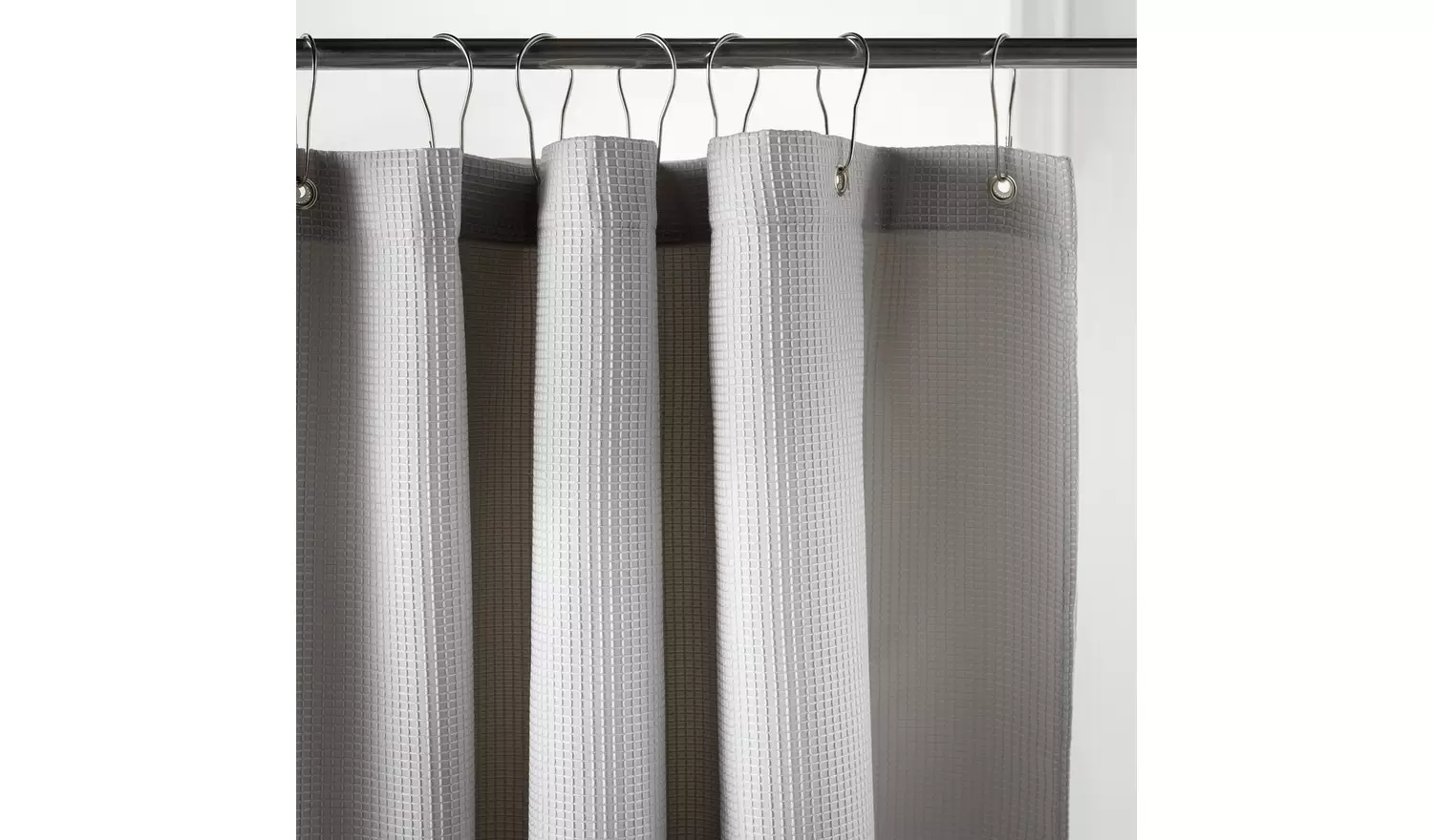 Argos Home Waffle Shower Curtain - Grey
