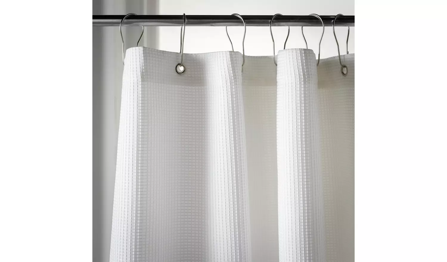 Argos Home Waffle Shower Curtain - White