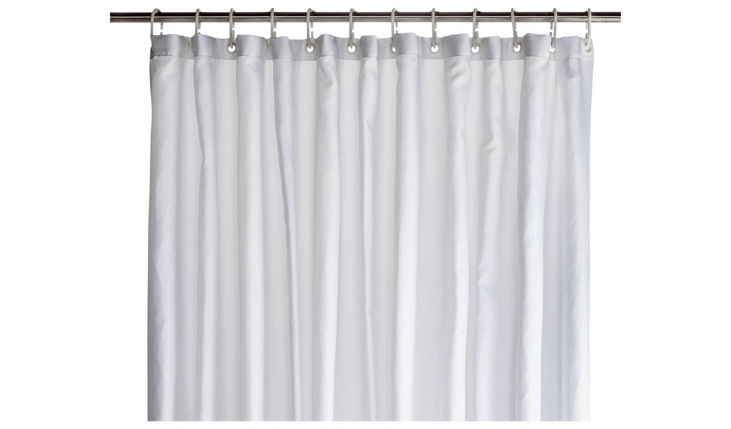 Argos Home Shower Curtain with Anti Bacterial Finish - White