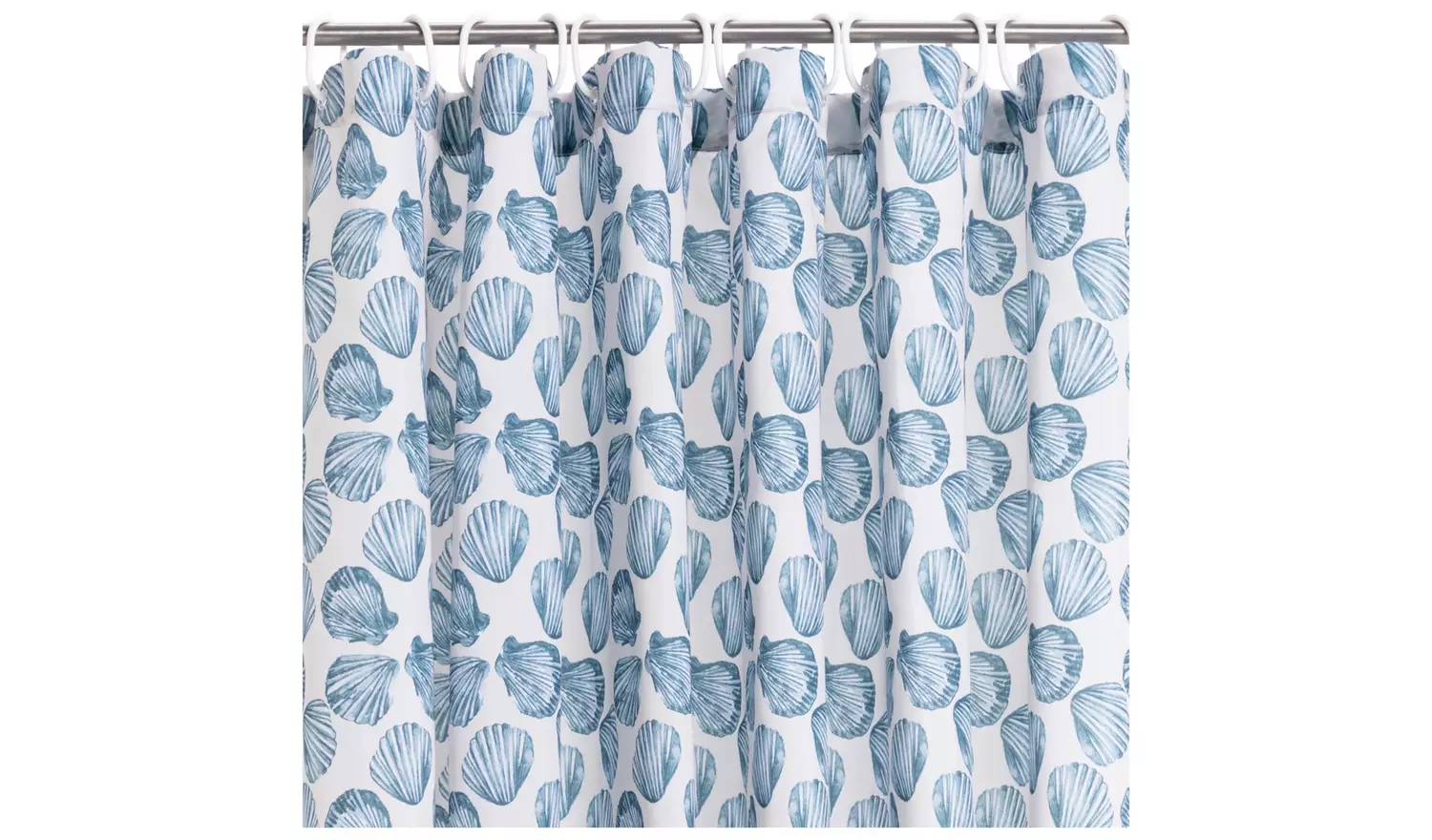 Argos Home Shell Shower Curtain - Blue