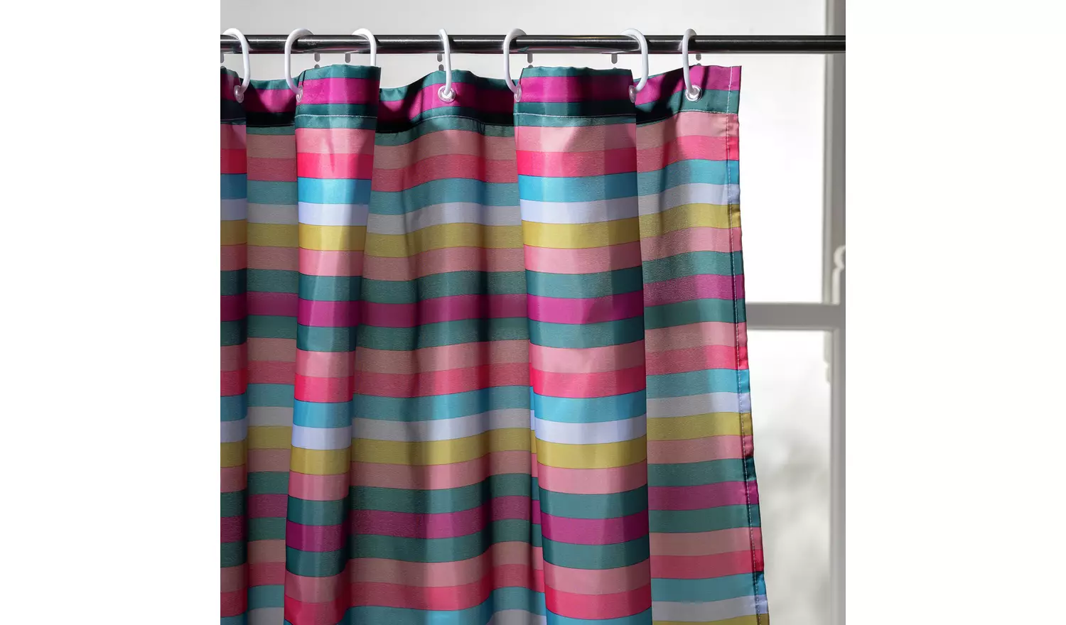 Habitat Stripe Anti Bacterial Curtain - Multicoloured