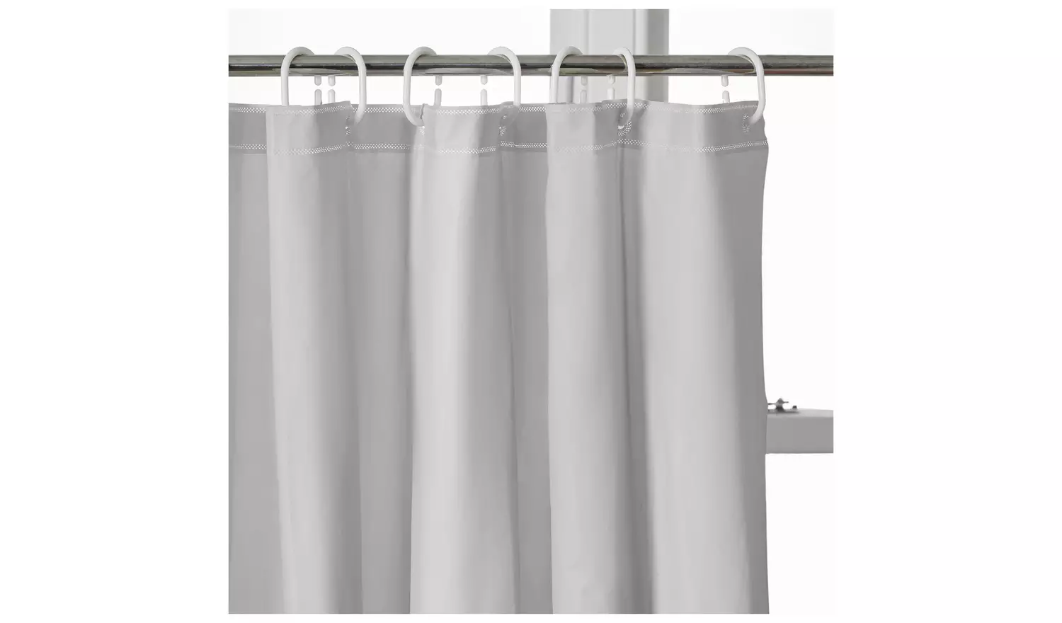 Argos Home Essentials PEVA Plain Shower Curtain - Grey