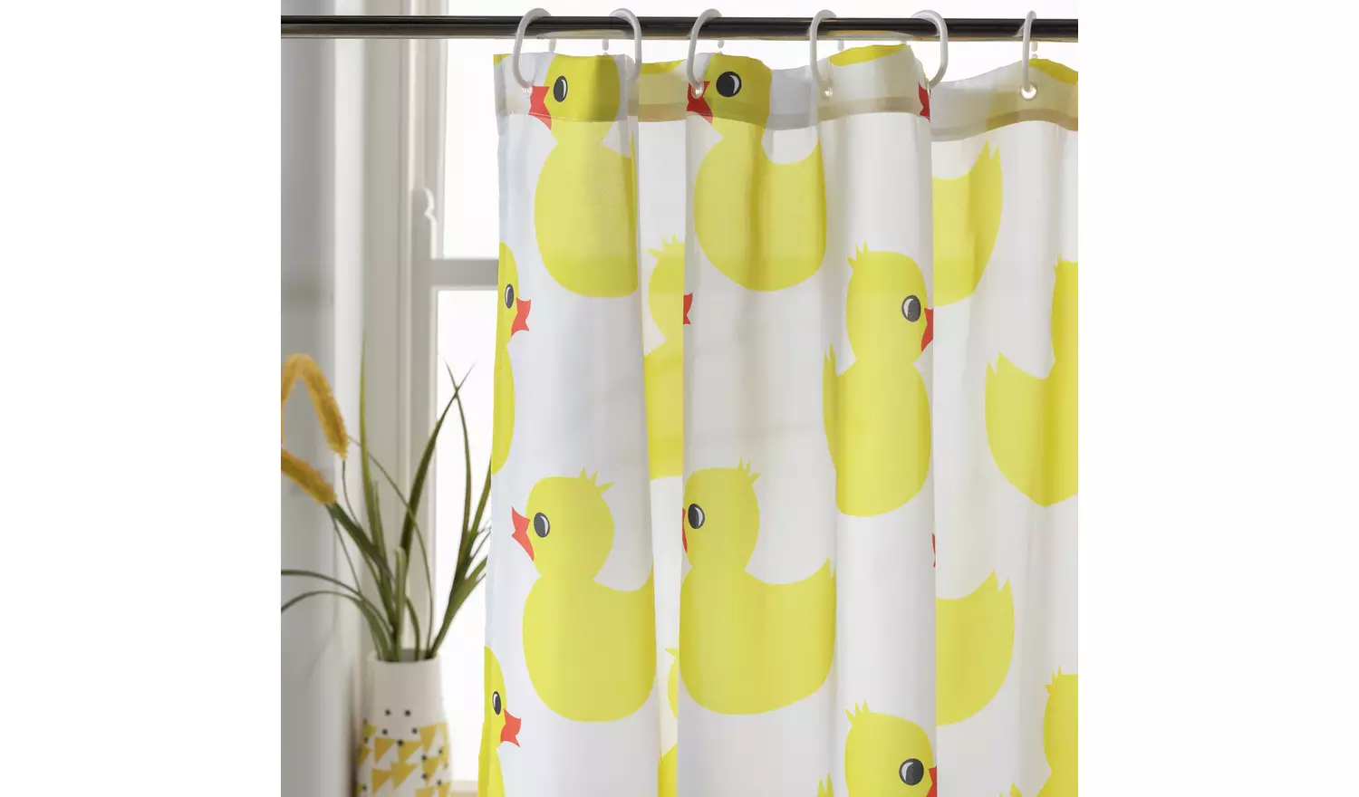 Argos Home Rubber Duck Shower Curtain - Yellow